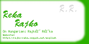 reka rajko business card